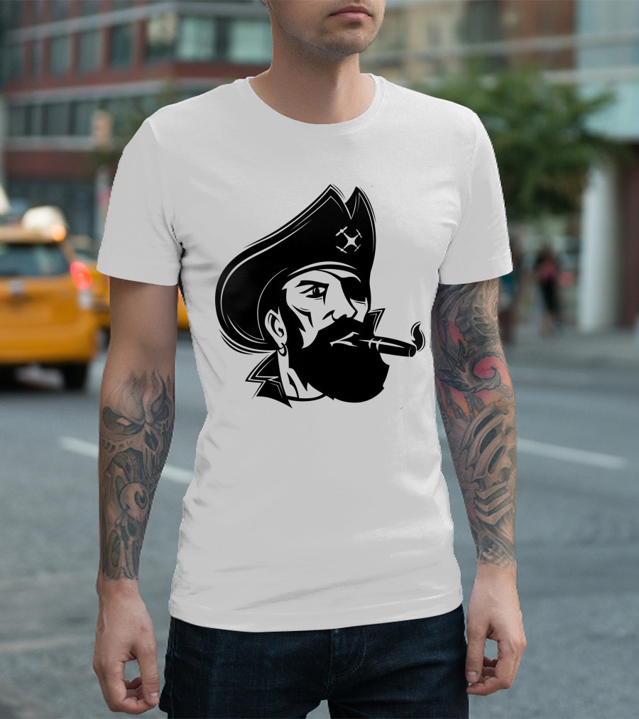 Highres Pirate Smoking Cigar T-Shirt