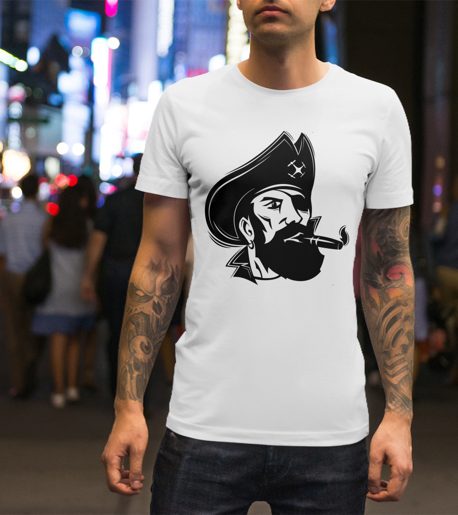 Highres Pirate Smoking Cigar T-Shirt