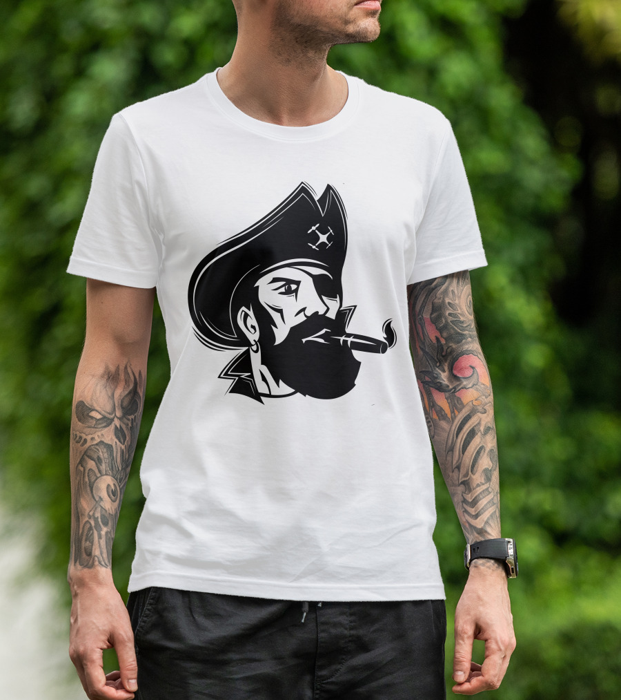 Highres Pirate Smoking Cigar T-Shirt