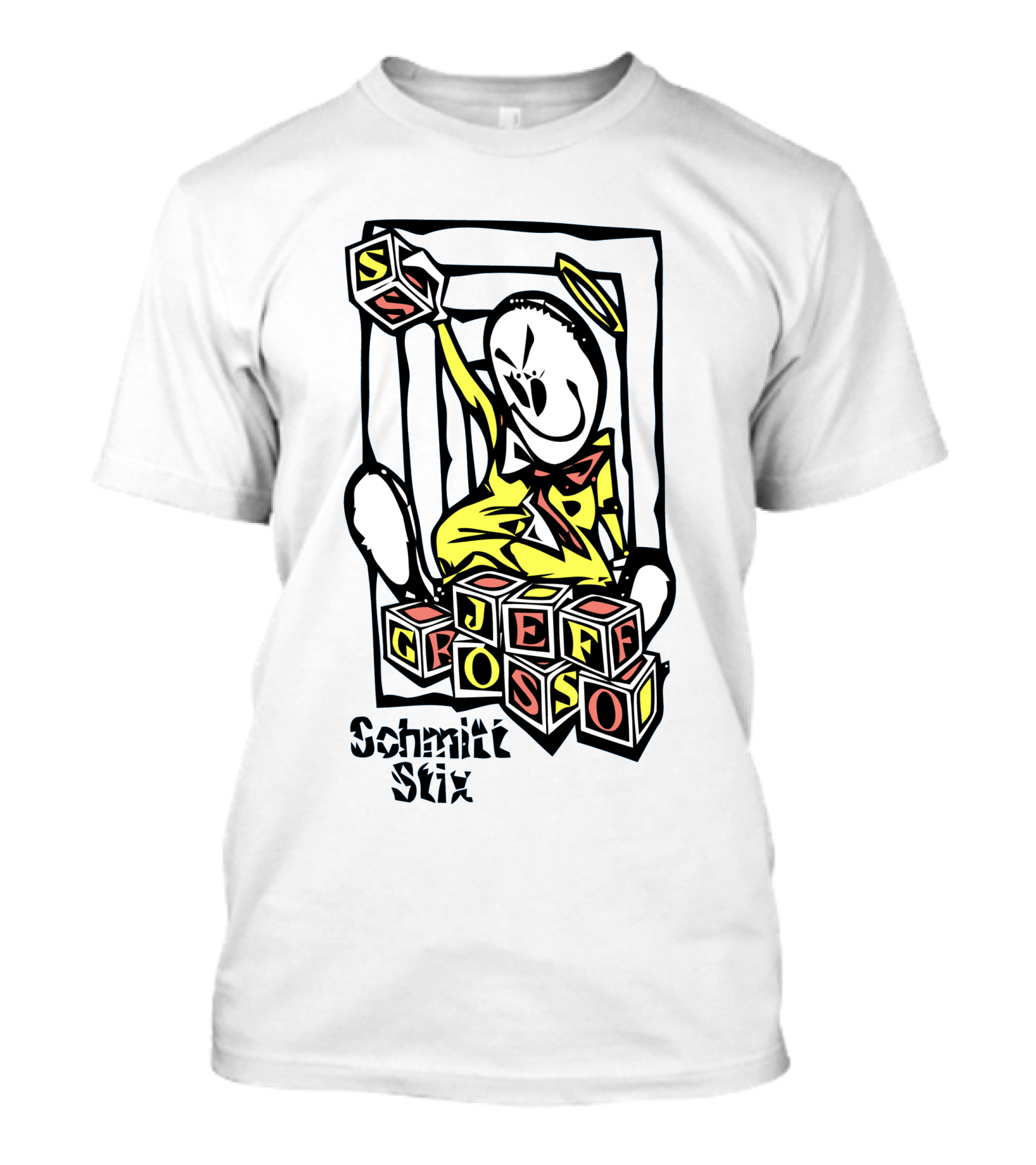 Jeff Grosso Schmitt Stix S52 Blocks Character T-Shirt