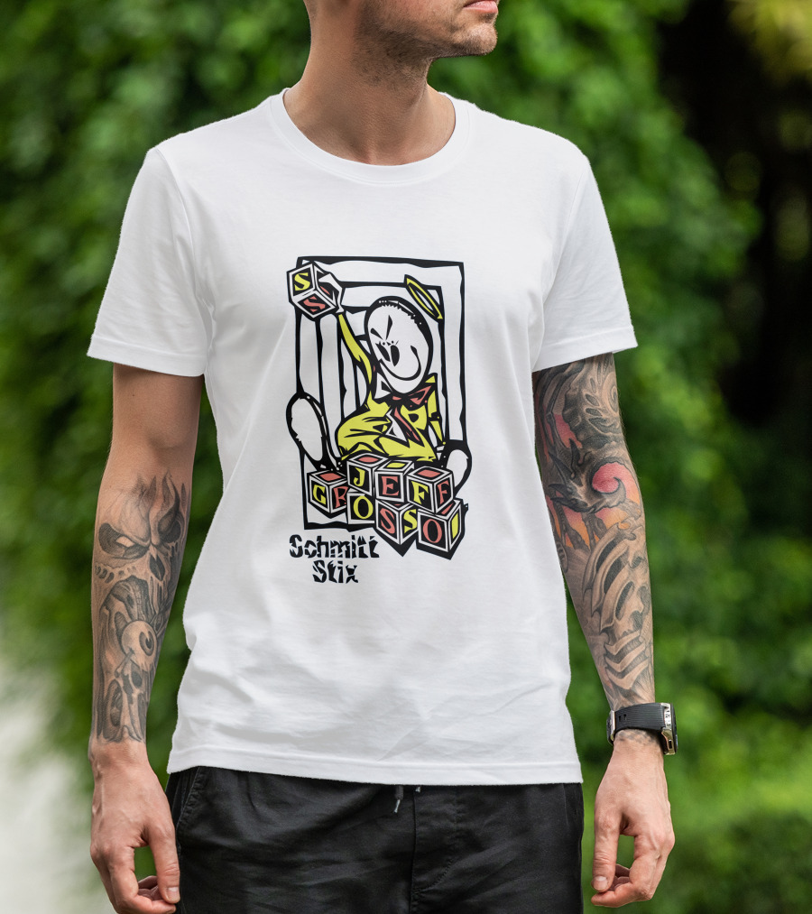 Jeff Grosso Schmitt Stix S52 Blocks Character T-Shirt