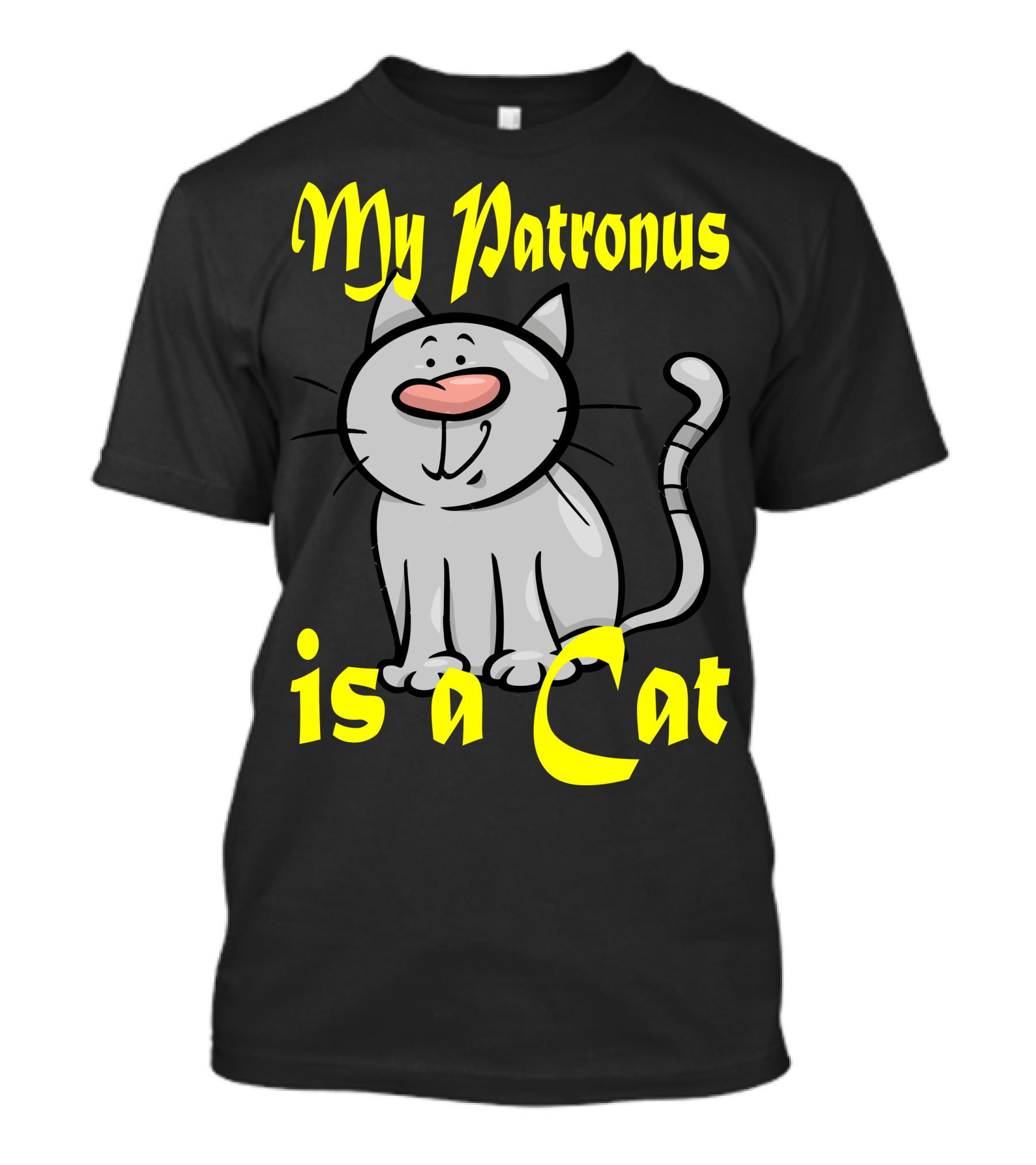 My Patronus Is A Cat Funny Cartoon T-Shirt
