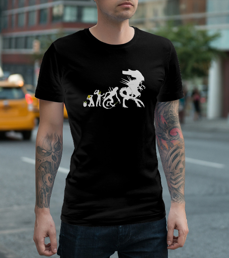 Alien Xenomorph Evolution Sequence Progression T-Shirt