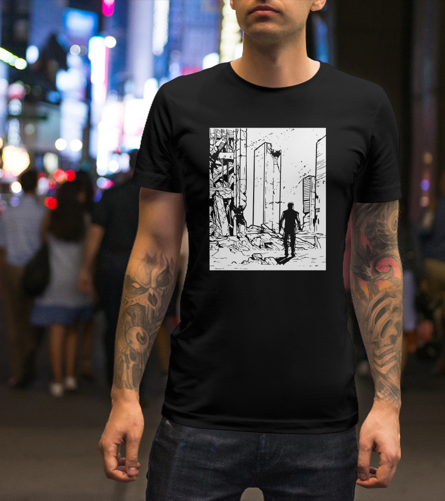 ApocalypsePresent Post-Apocalyptic Cityscape Birthday T-Shirt