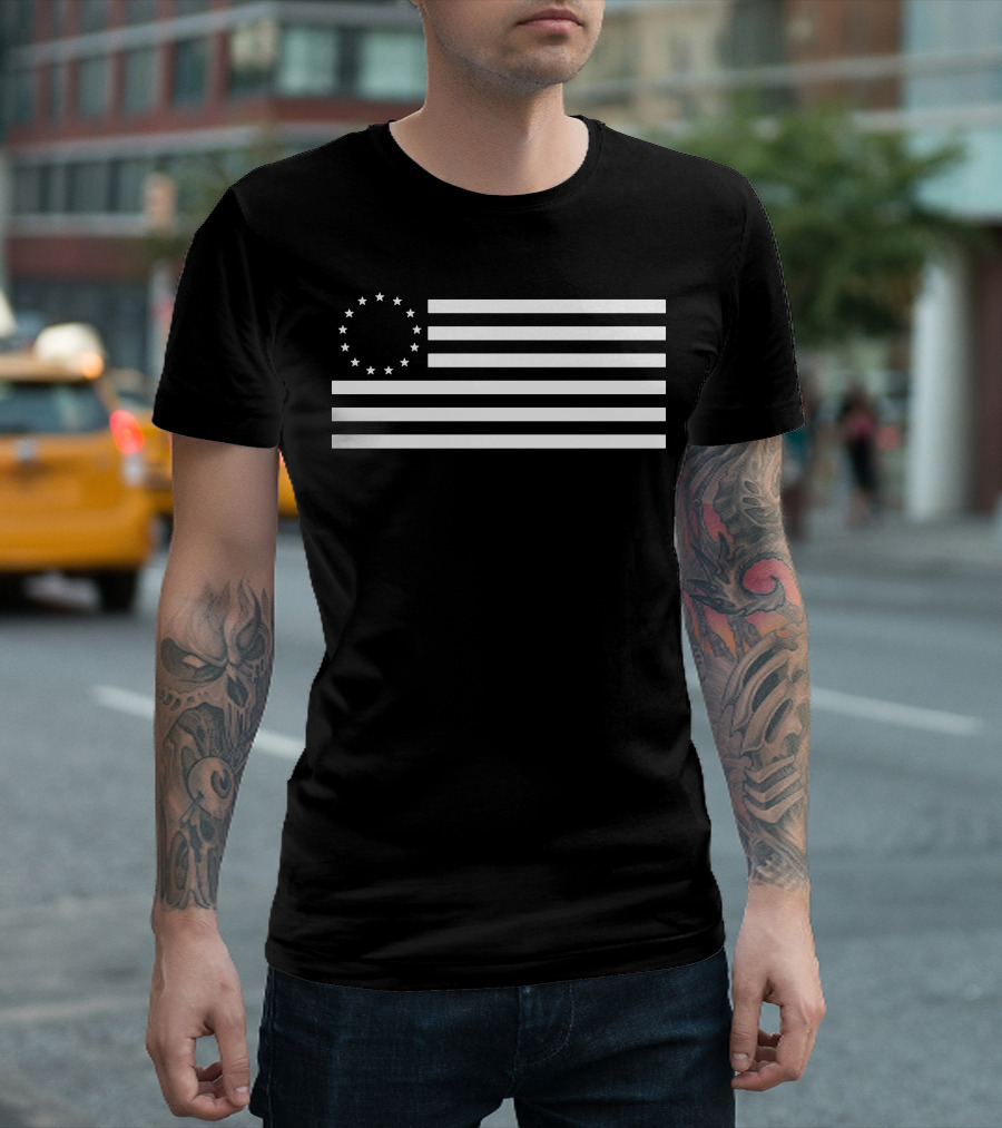 Betsy Ross Flag White Cool Modern Style Historic T-Shirt