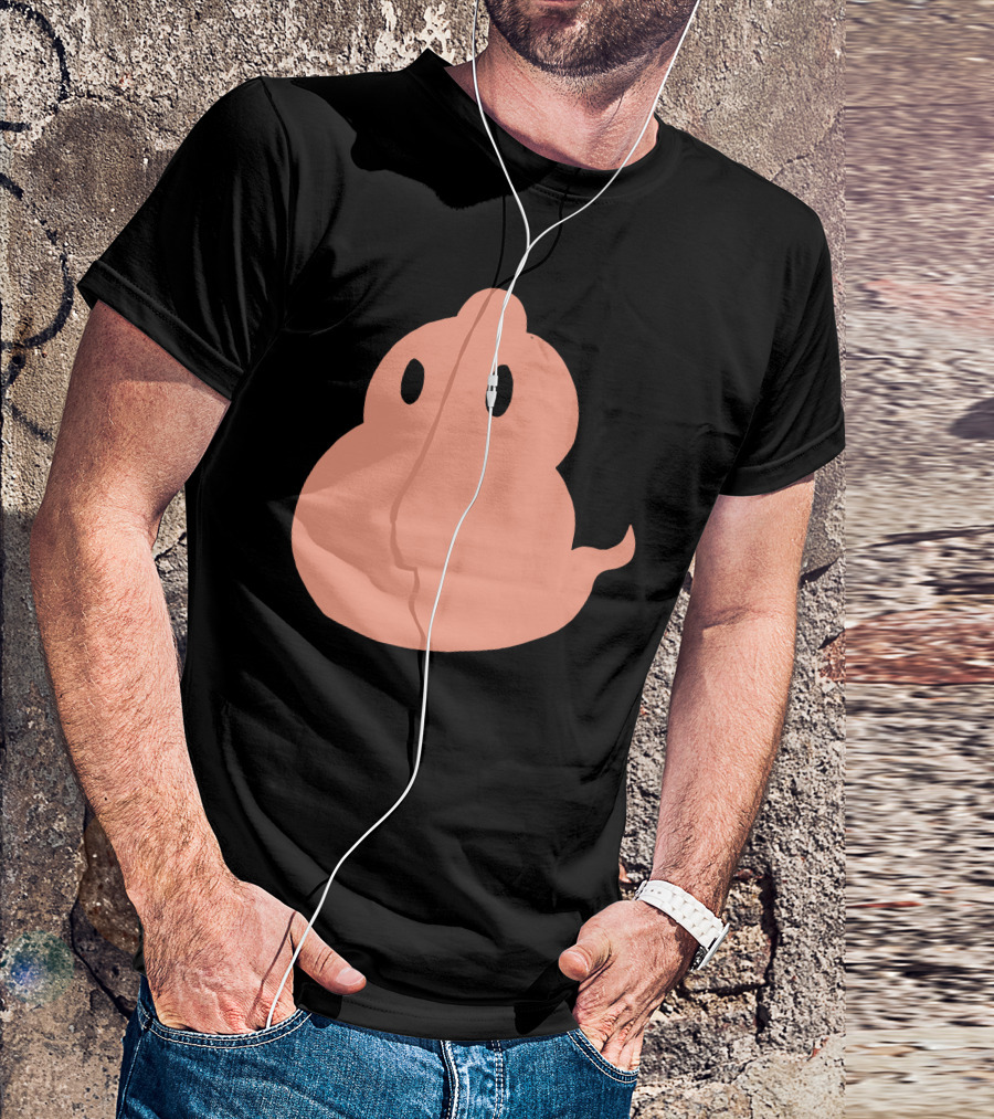 Chubby Ghost Halloween Peach Cartoon Blob T-Shirt