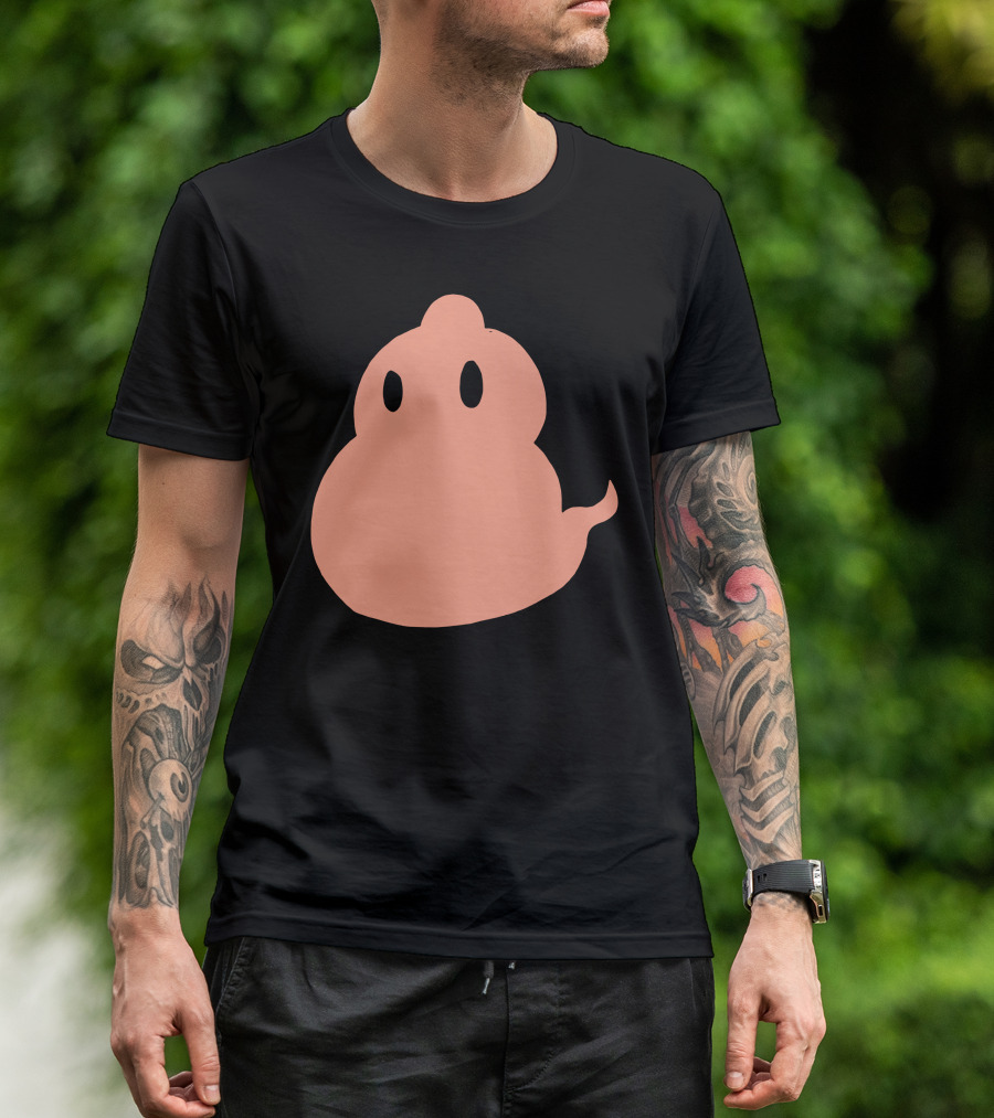 Chubby Ghost Halloween Peach Cartoon Blob T-Shirt