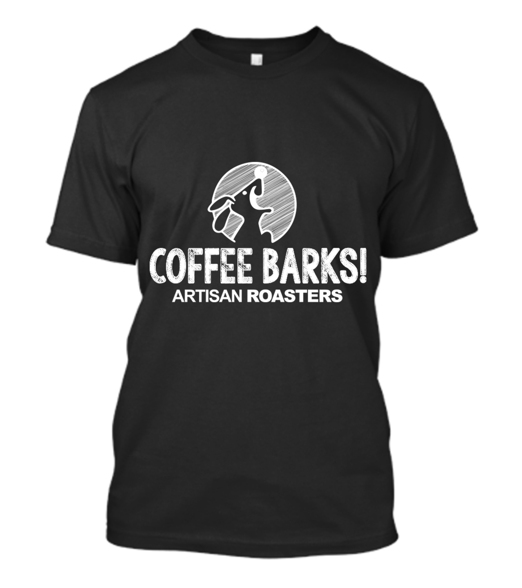 Coffee Barks Artisan Roasters Dog Moon T-Shirt