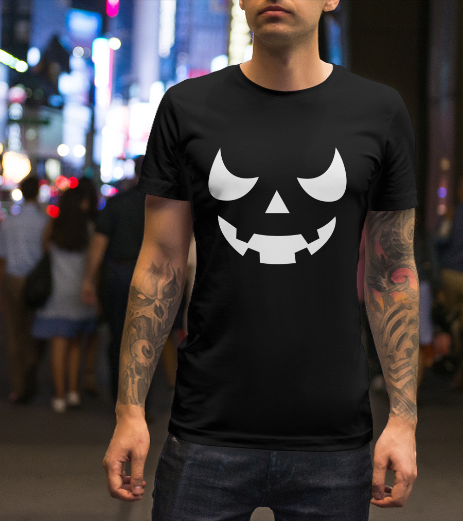 Jack-O'-Lantern Face Halloween Pumpkin T-Shirt