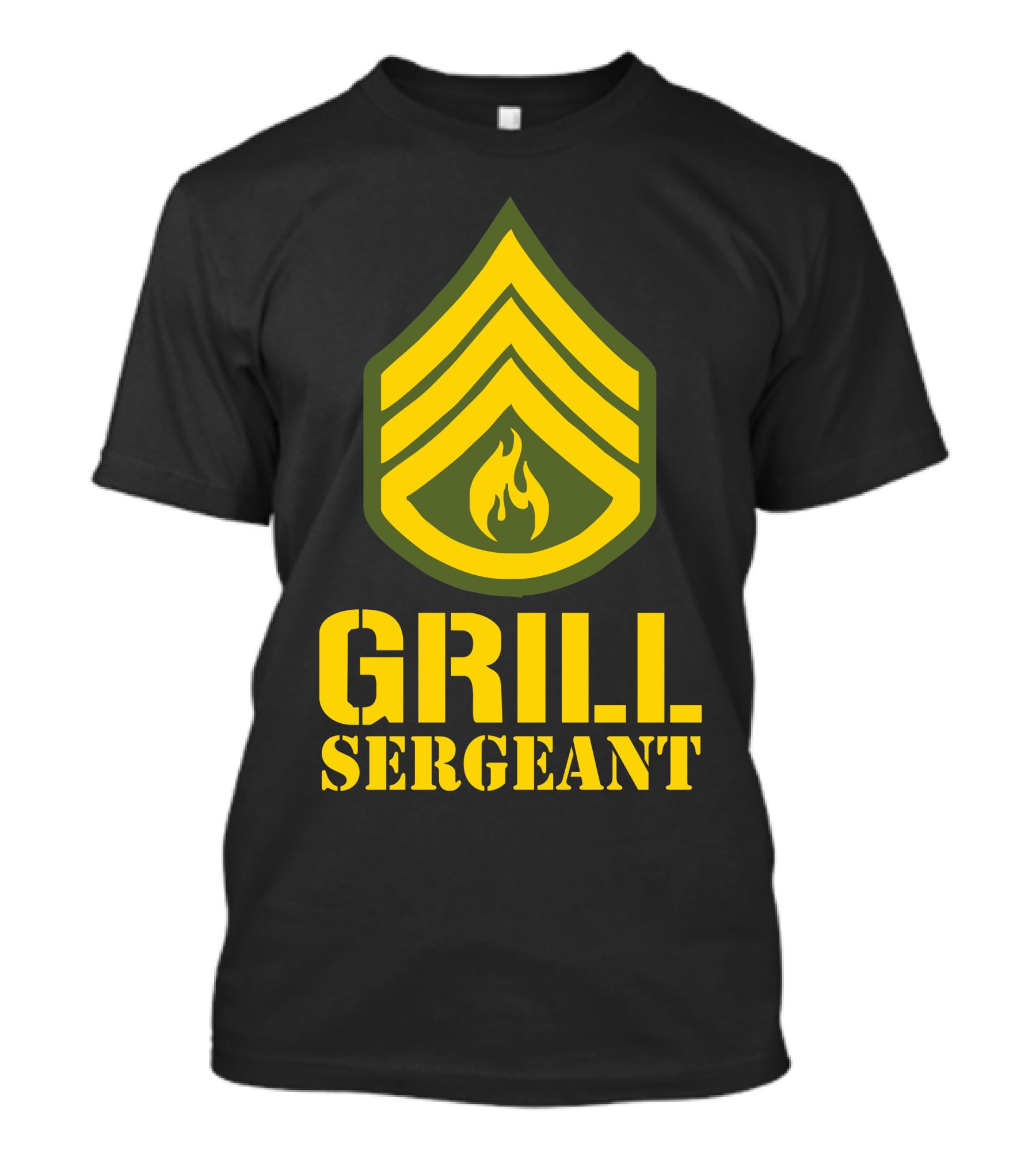 Grill Sergeant Military Flame Badge T-Shirt