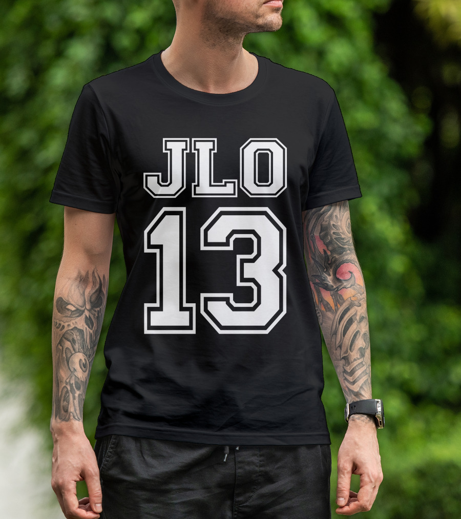 JLO 13 White Sports Number Style Retro T-Shirt
