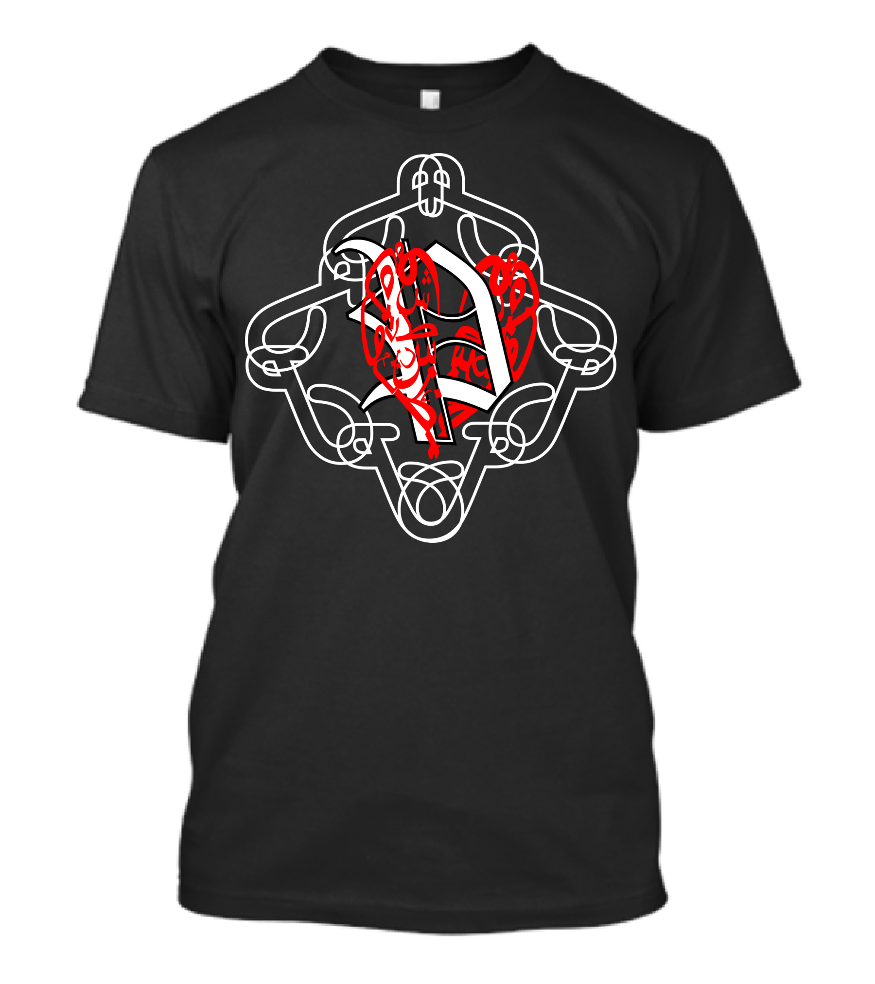 Letter A Graffiti Heart Abstract T-Shirt