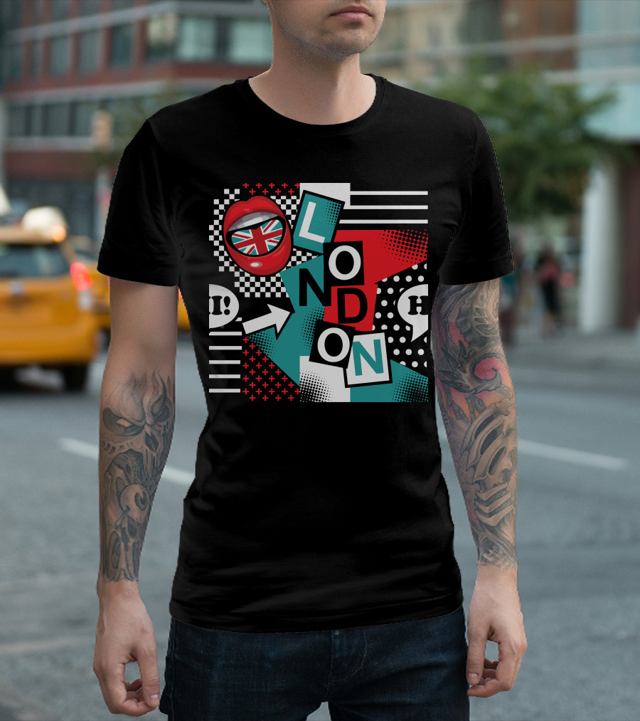 London Pop Art Union Jack Retro T-Shirt