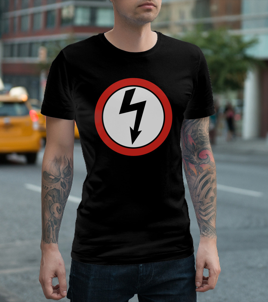 Marilyn Manson Rock Band Symbol Thunderbolt Circle T-Shirt