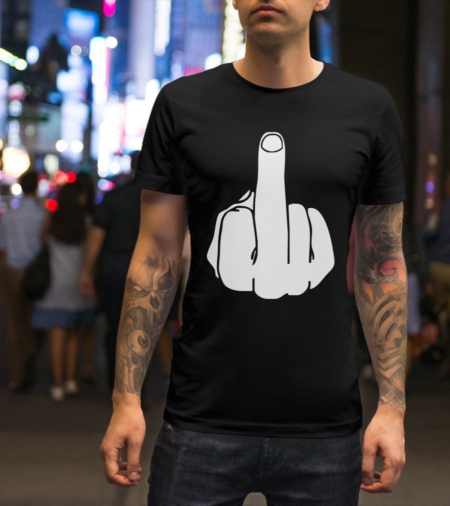 Middle Finger Icon Gesture T-Shirt