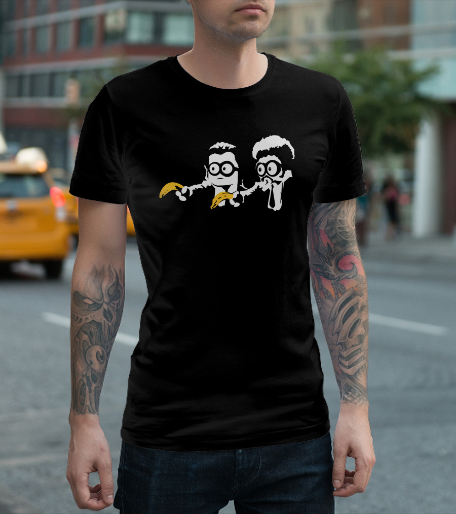 Minion Pulpe Fiction Parody with Bananas T-Shirt