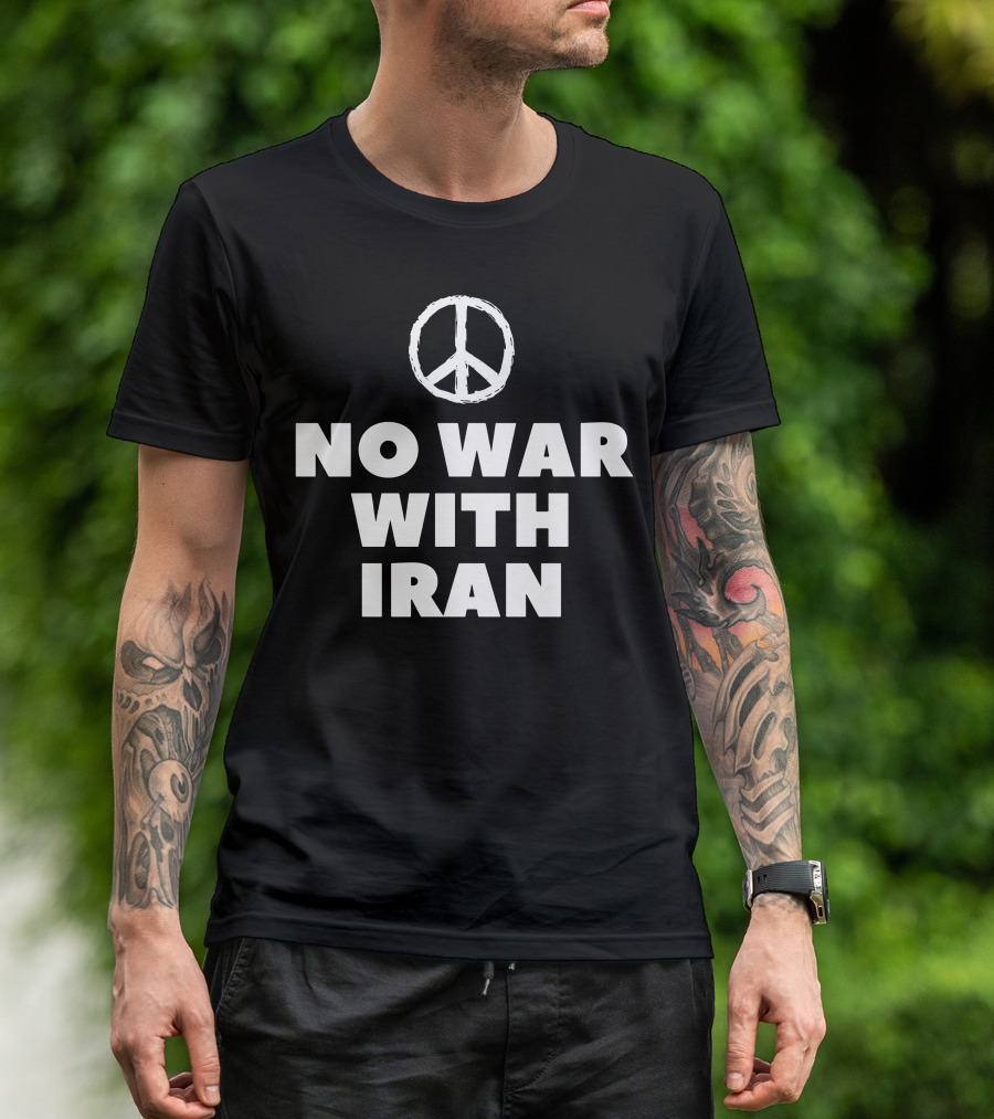 Peace Symbol No War With Iran T-Shirt
