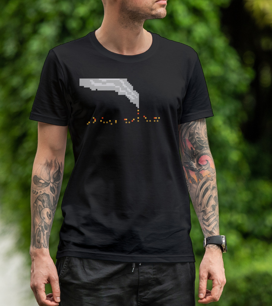 Minecraft Pixel Powerplant Skyline With Smoke T-Shirt