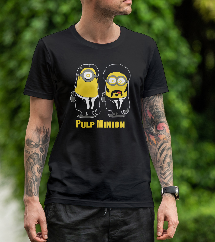 Pulp Minion Despicable Me Pulp Fiction Characters T-Shirt