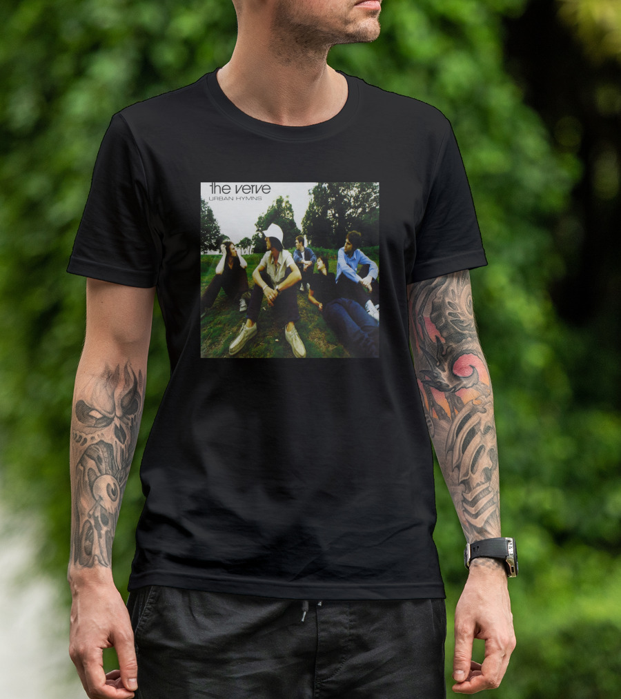The Verve Urban Hymns Album Cover Group Outdoor Scene T-Shirt