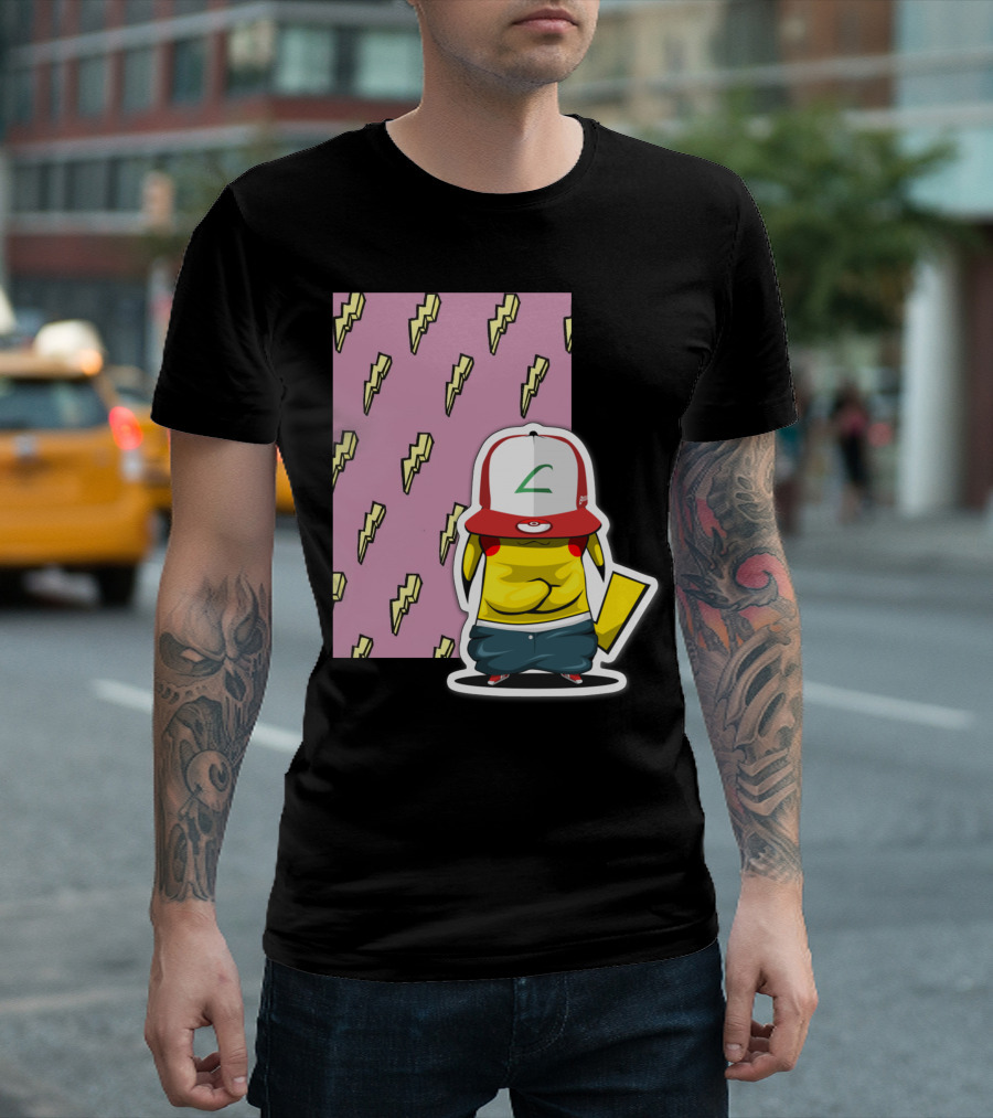 Pikachu Thunder Lightning Bolt Street T-Shirt