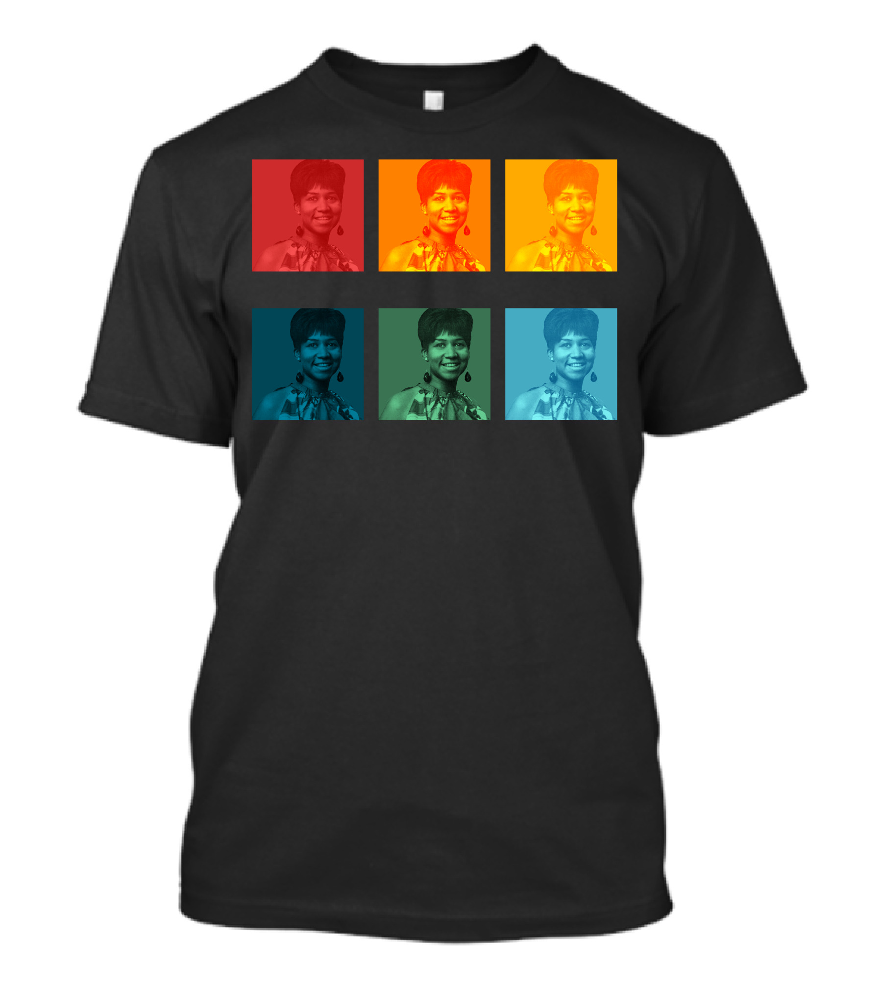 Aretha Franklin Pop Art Style Colorful Portraits T-Shirt