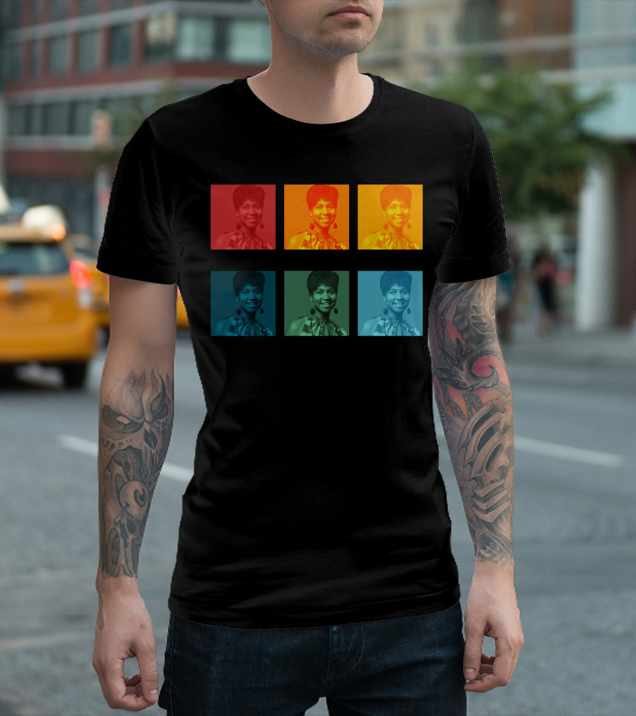 Aretha Franklin Pop Art Style Colorful Portraits T-Shirt