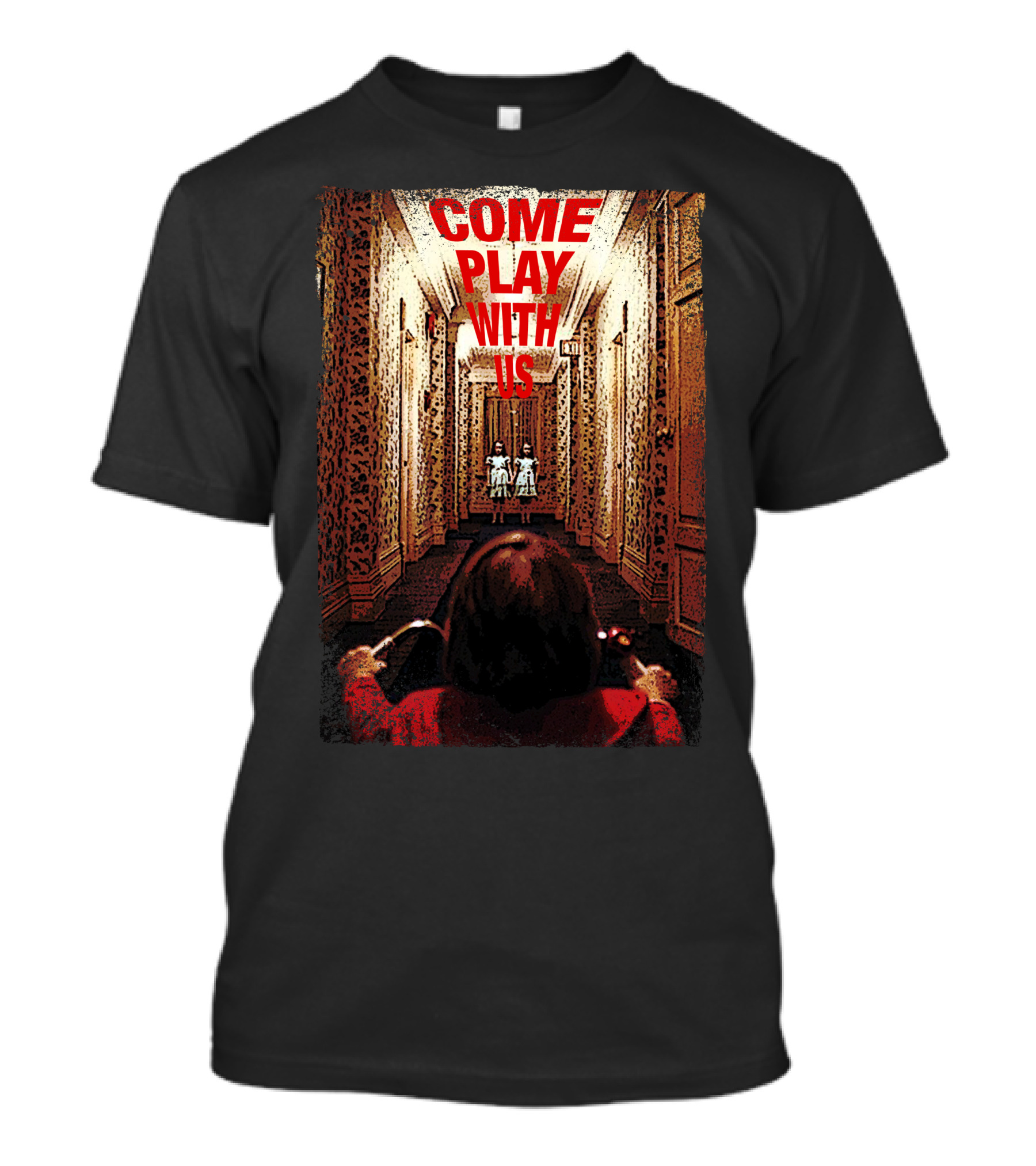 Come Play With Us Iconic Horror Hallway Twins Biking Scene T-Shirt