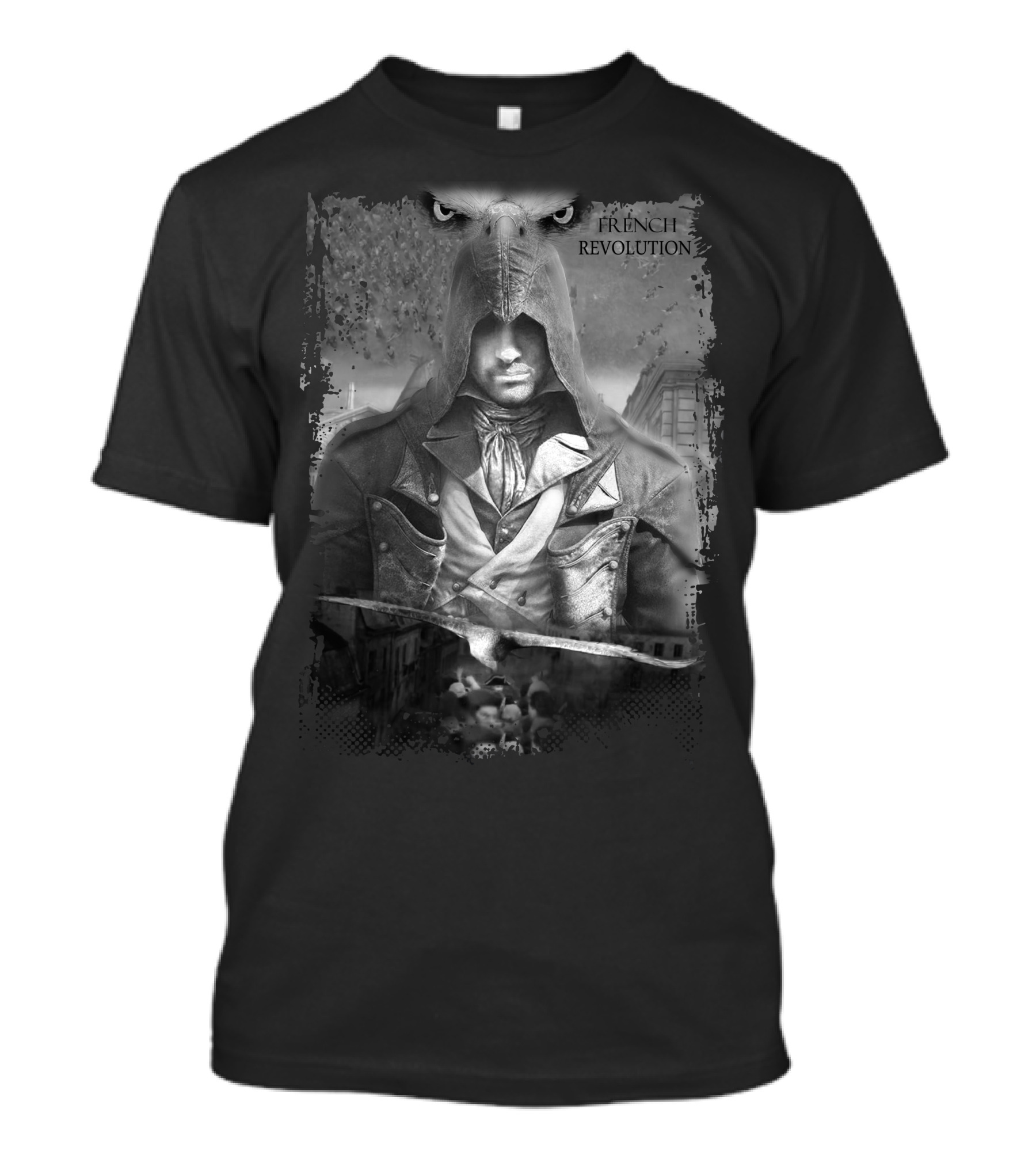 Assassin's Creed French Revolution Hooded Figure With Eagle Eyes T-Shirt