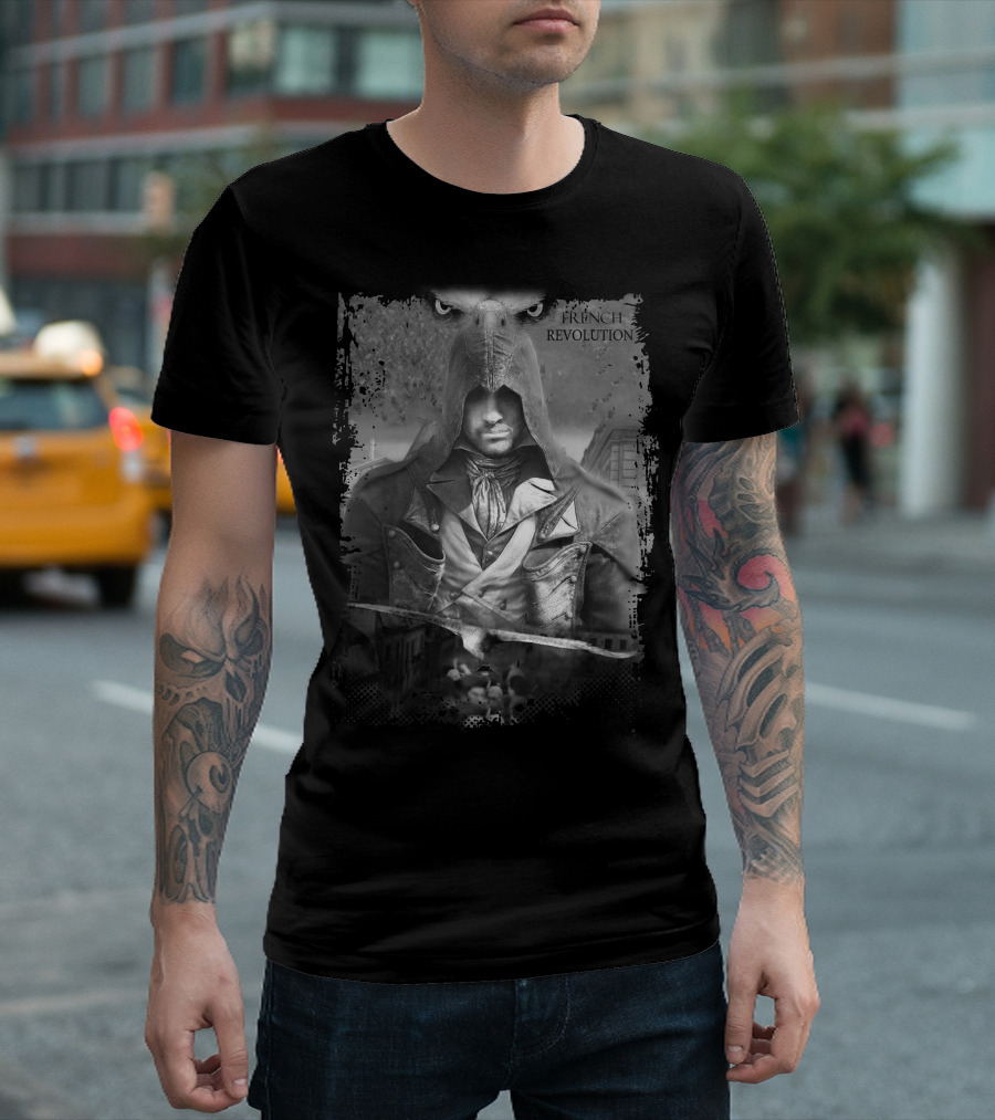 Assassin's Creed French Revolution Hooded Figure With Eagle Eyes T-Shirt