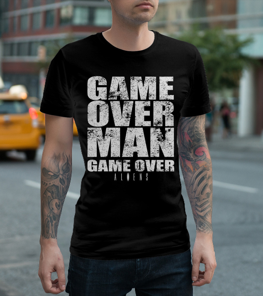 Game Over Man Game Over Aliens T-Shirt