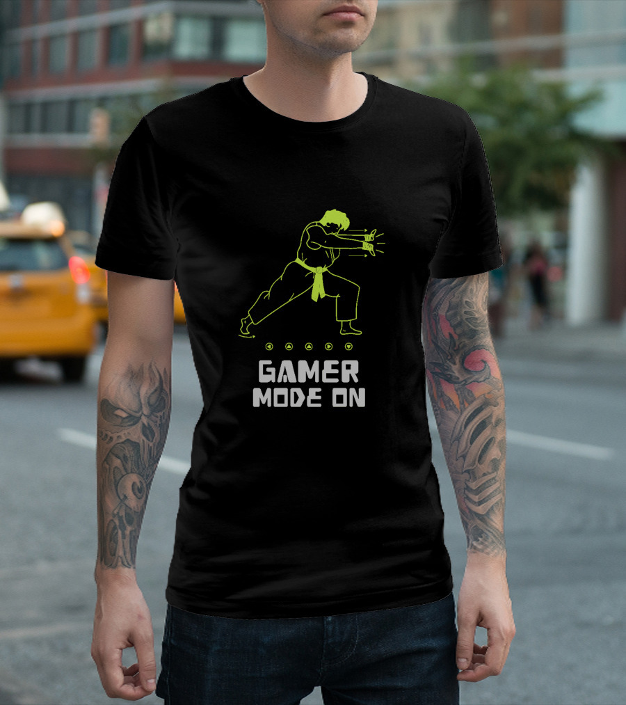 Gamer Mode On Karate Action Power Moves T-Shirt