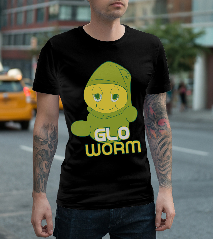 Glo Worm 80s Nostalgia Toy Character Green T-Shirt