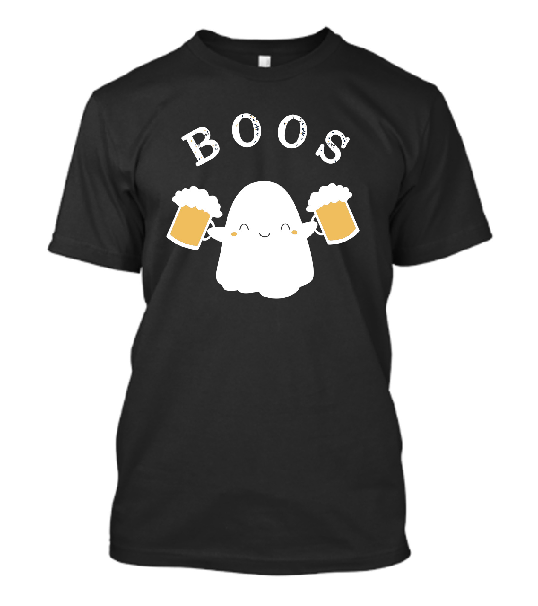 Halloween Ghost Boos With Beer Mugs T-Shirt
