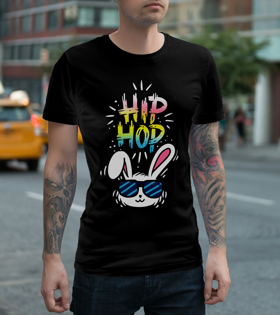 Hiphop Bunny Wearing Sunglasses T-Shirt