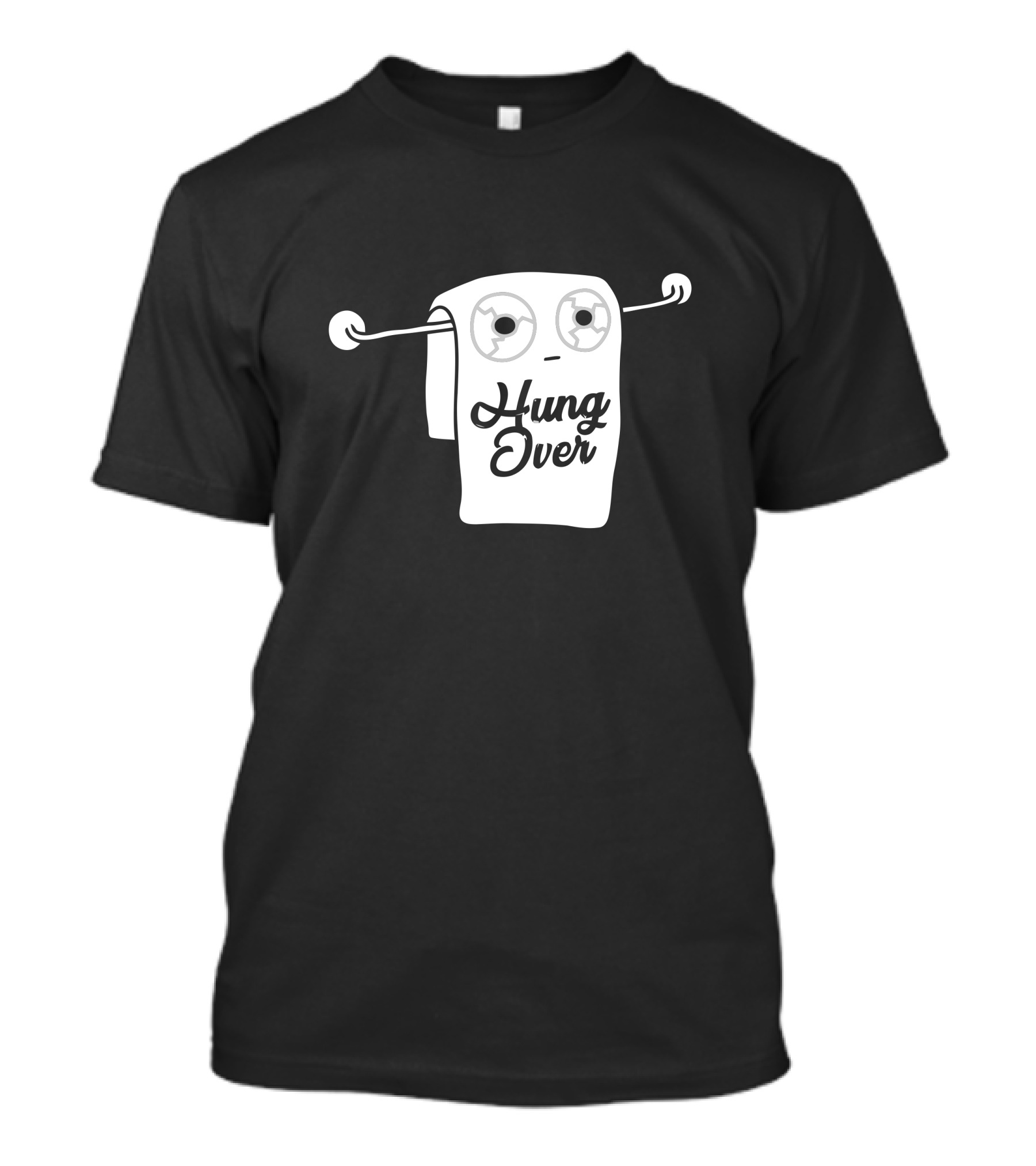 Hung Over Towel Cartoon Face T-Shirt