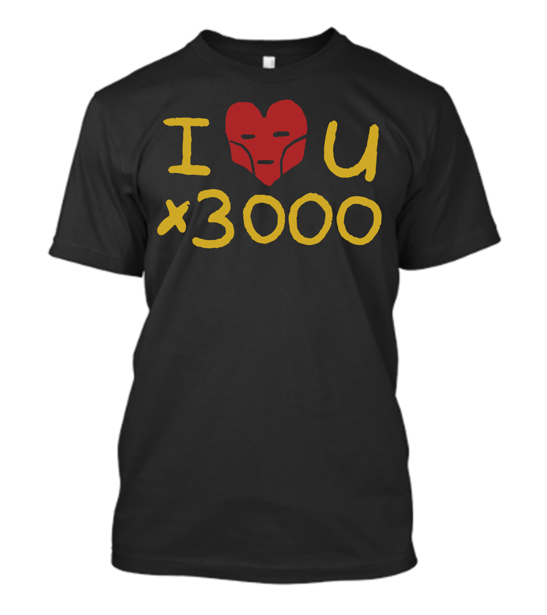 I Love U 3000 Iron Man Heart Helmet T-Shirt