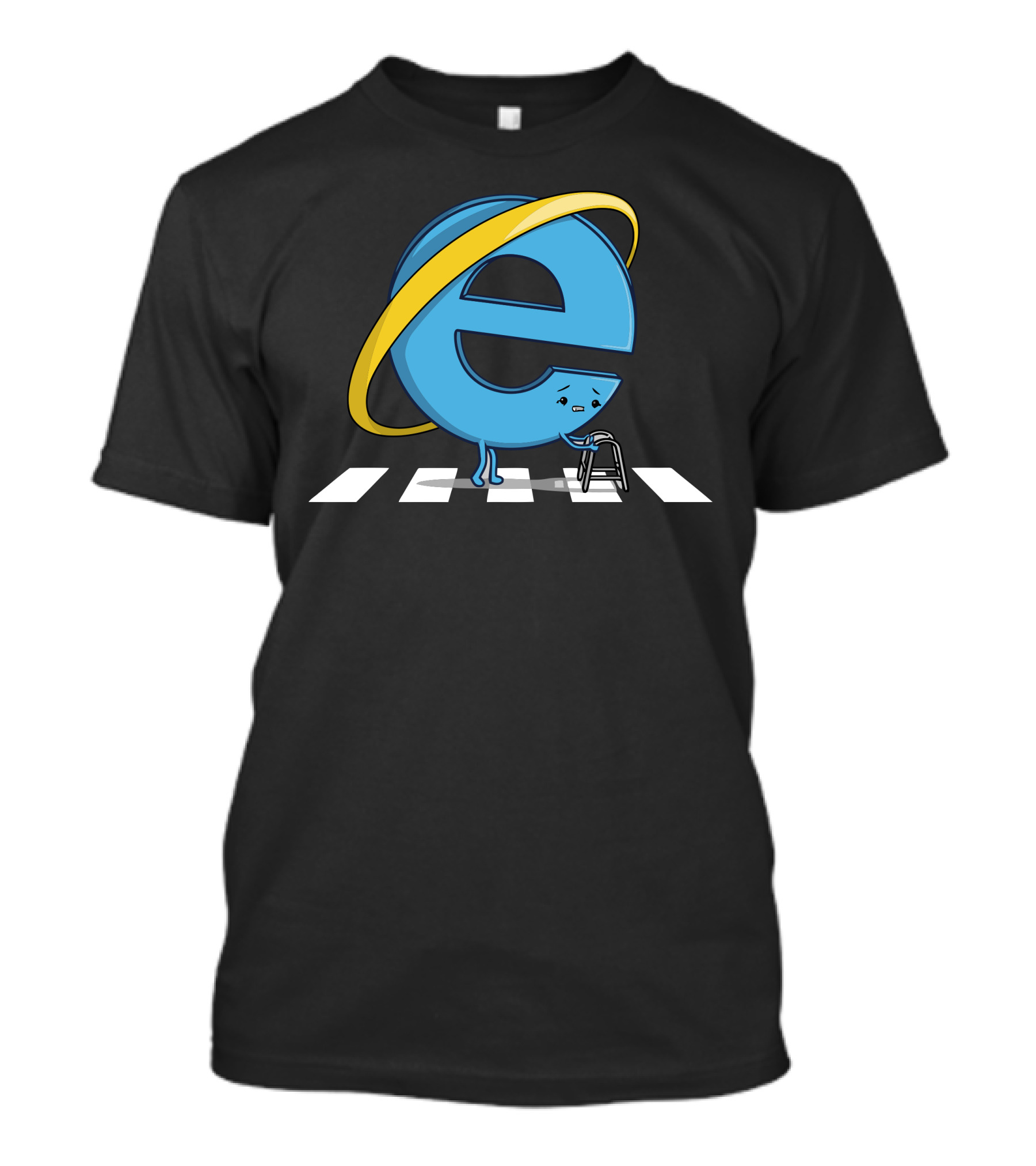 Internet Explorer Walking Frame Zebra Crossing T-Shirt