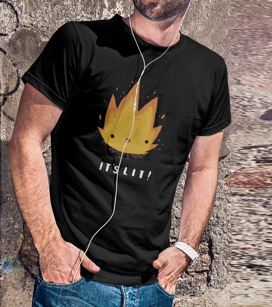 It's Lit Cute Cartoon Campfire T-Shirt
