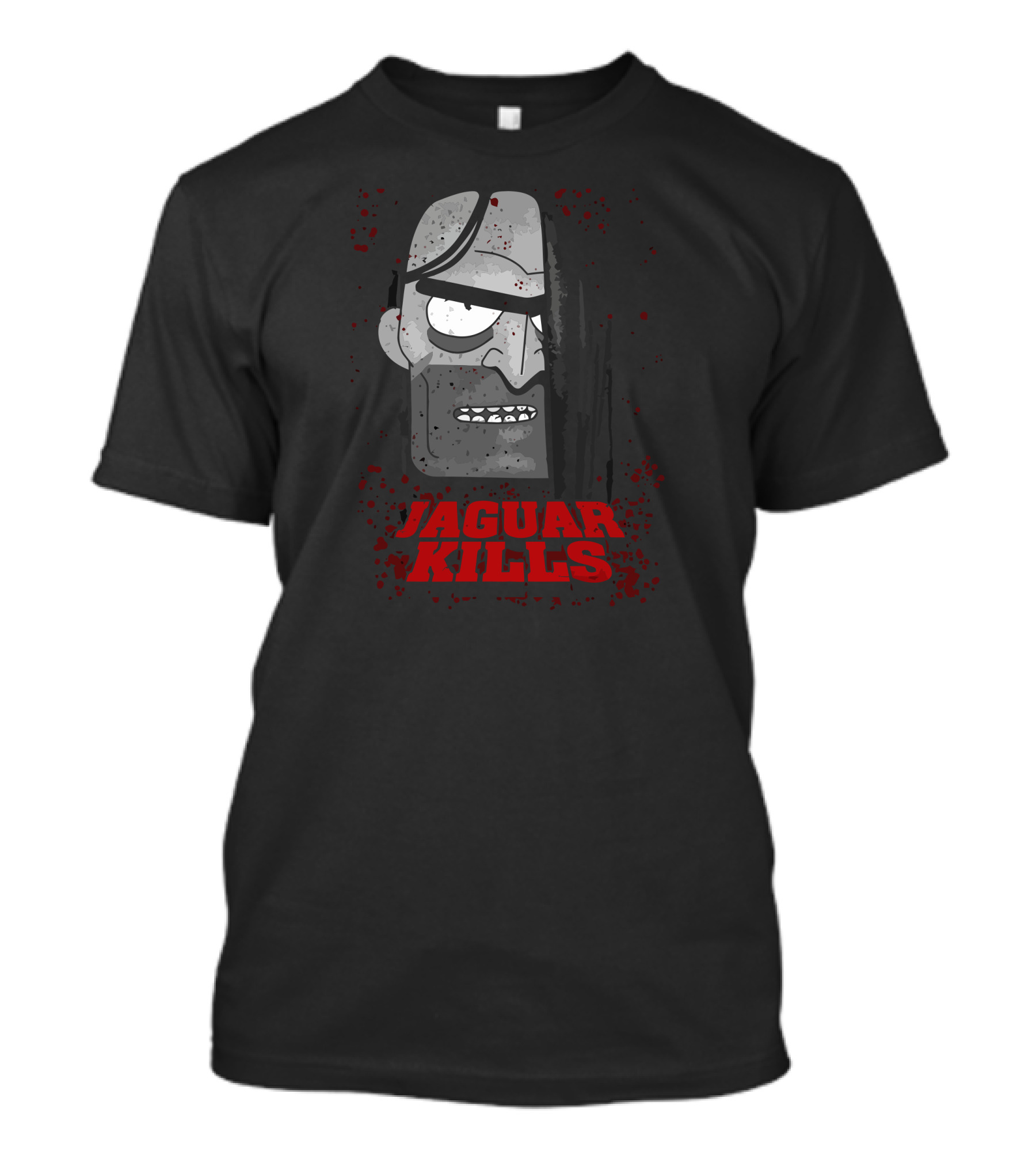 Jaguar Kills Grunge Cartoon Face T-Shirt