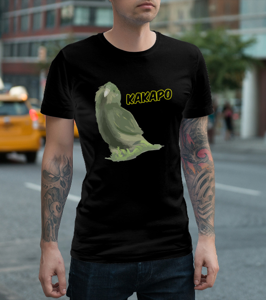Kakapo Parrot Retro Style Wildlife T-Shirt