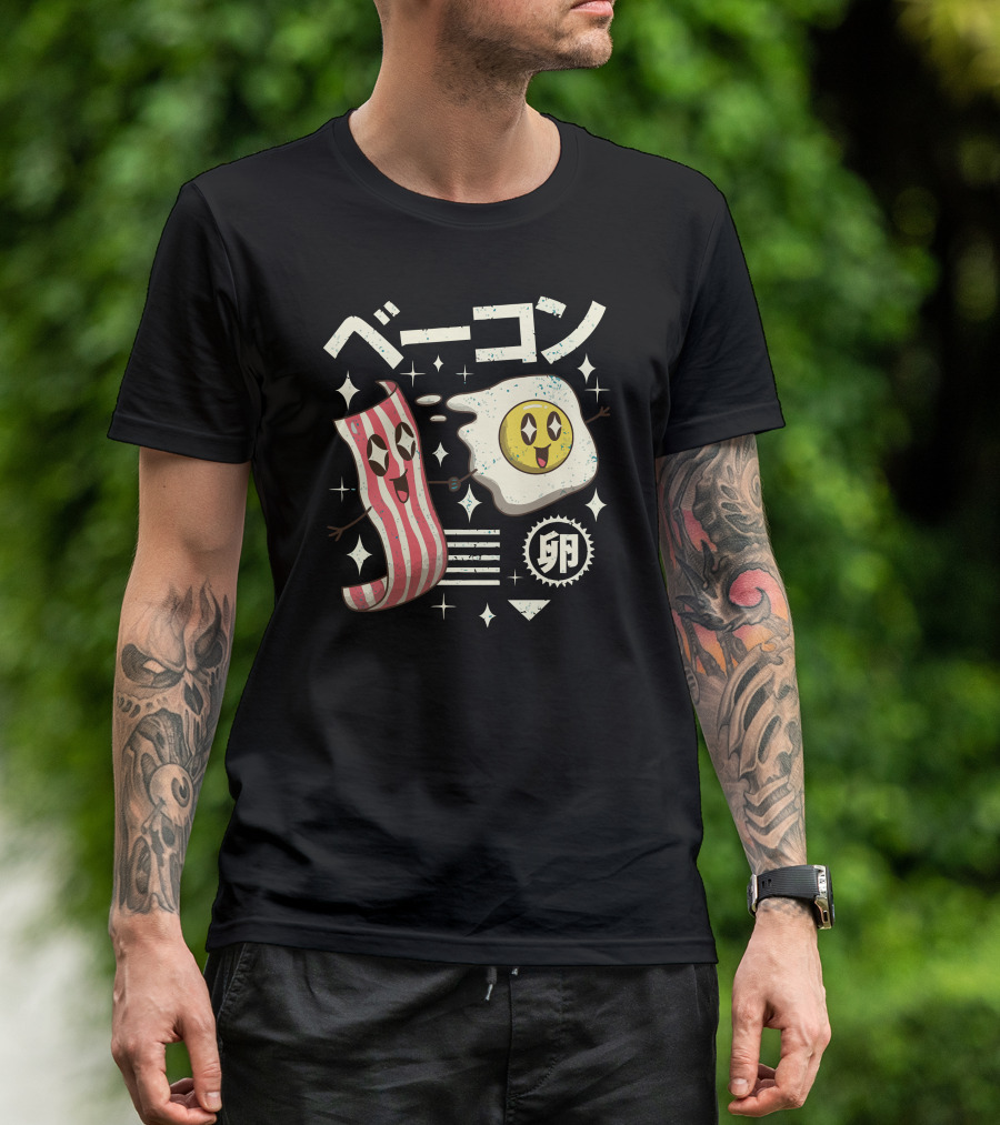 Kawaii Bacon Egg Breakfast New T-Shirt