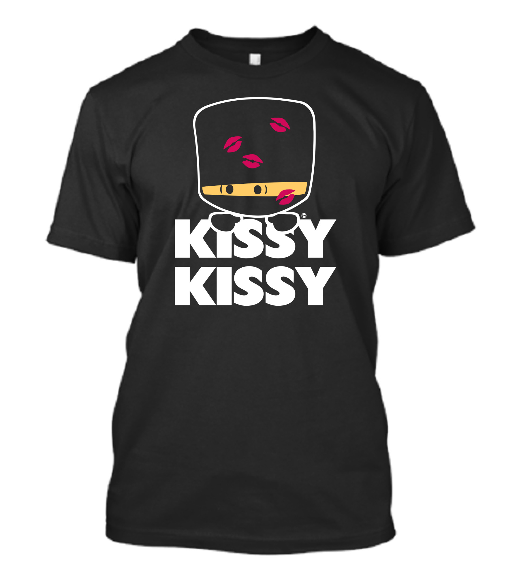 Kissy Kissy New Red Lips Black Hat Character T-Shirt