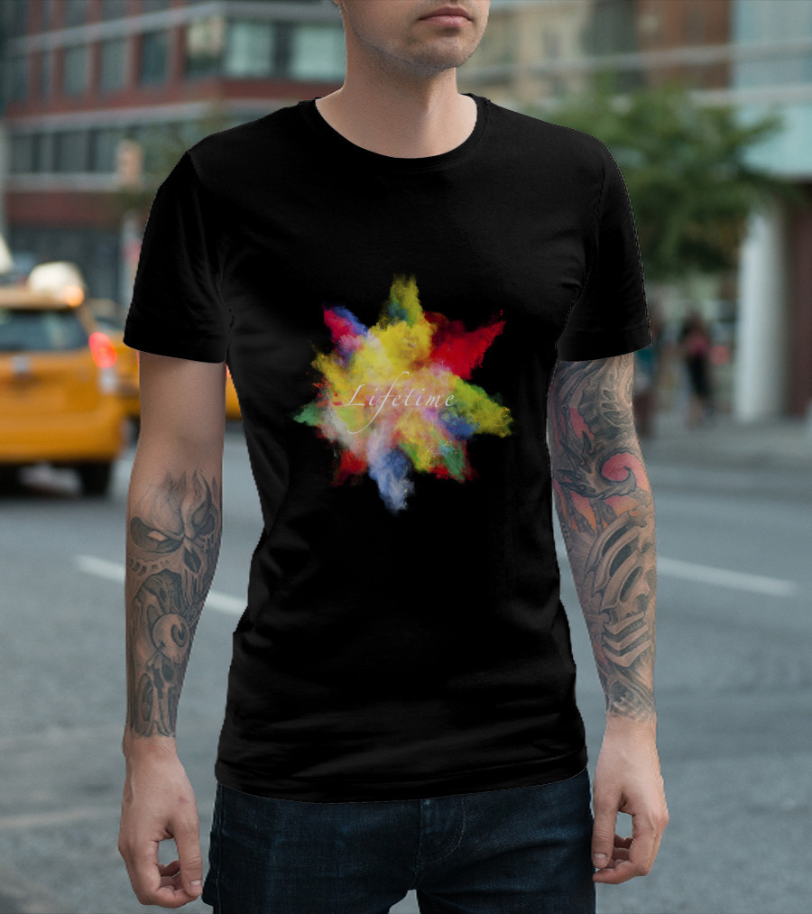 Lifetime Vibrant Color Splash Explosion T-Shirt