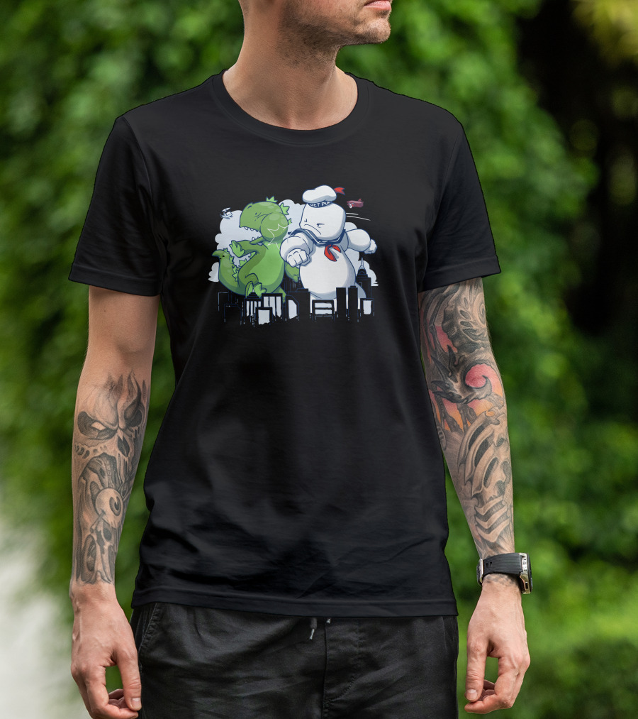 Mallow Titan Vs Dinosaur City Showdown T-Shirt