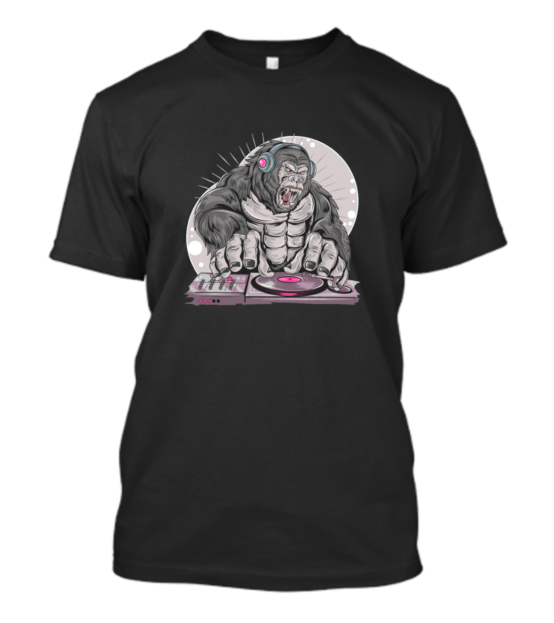 Monkey DJ Spinning Beats With Headphones T-Shirt