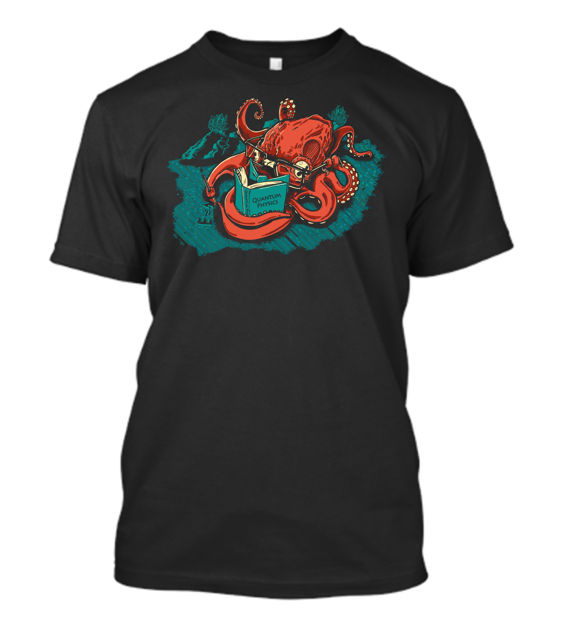 Octonerd Reading Quantum Physics Book T-Shirt
