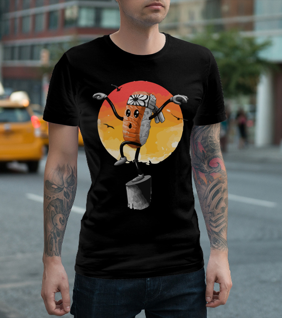 Sushi Style Karate Sunset Balancing Act T-Shirt