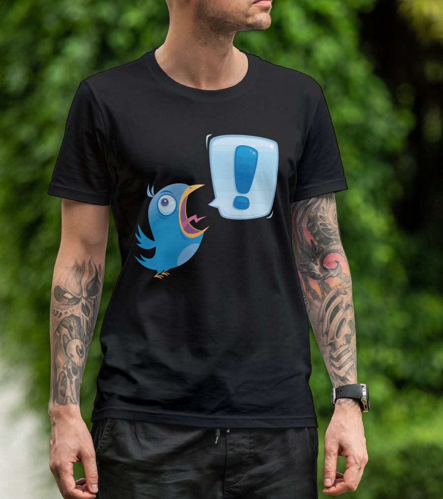 Tweeeeet Exclamation Bird Shout T-Shirt