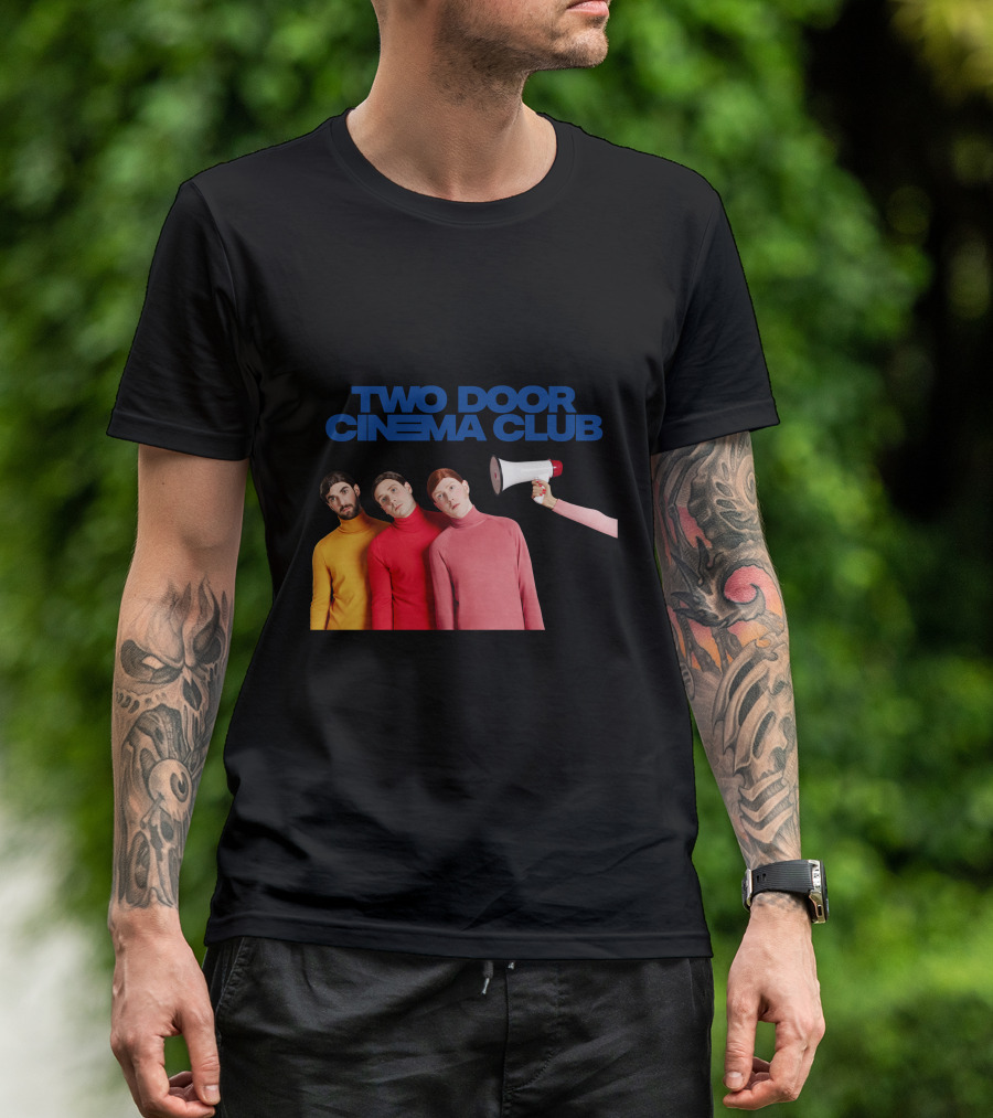 Two Door Cinema Club Band Members With Megaphone Prop T-Shirt